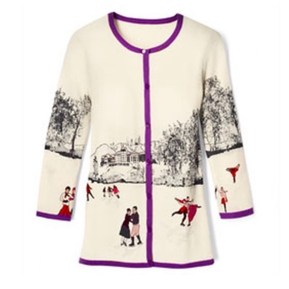 Talbots Sweaters - Talbots 100% Merino Ice Skating Cardigan Sweater
